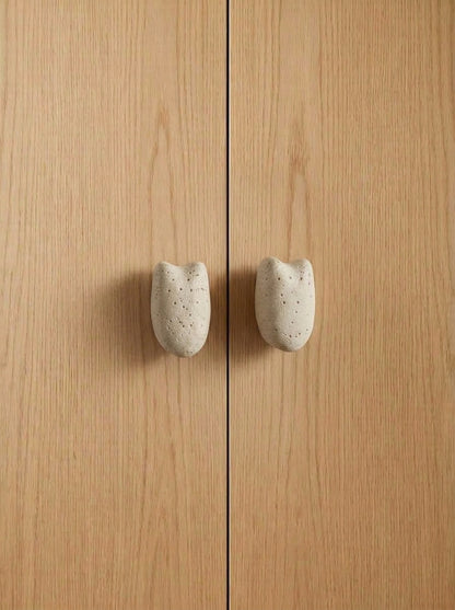 Pebble Stone Knob - Hand-Carved Natural Marble Cabinet Knob