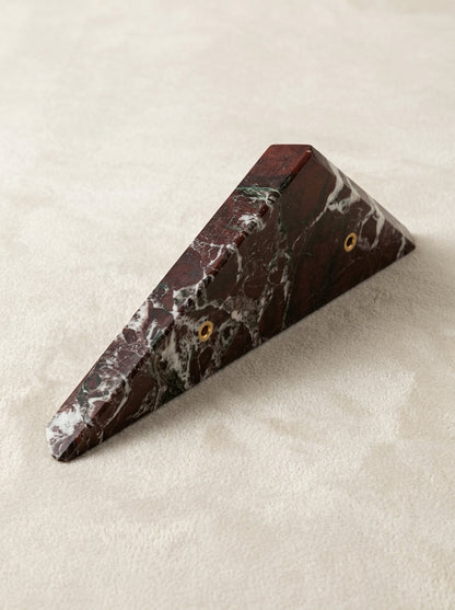 Diamond Stone Pull - Hand-Carved Faceted Marble Bar Handle