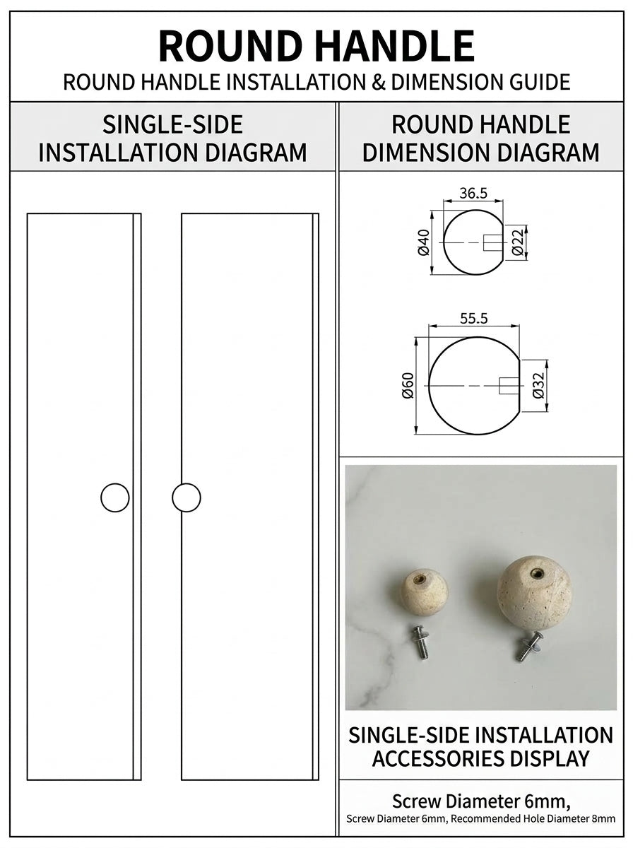Stone Wall Hook - Hand-Carved Natural Marble Robe Hook