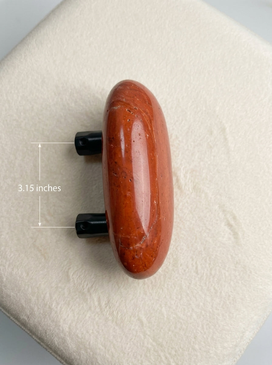 Teardrop Stone Pull - Hand-Polished Natural Stone Door Pull