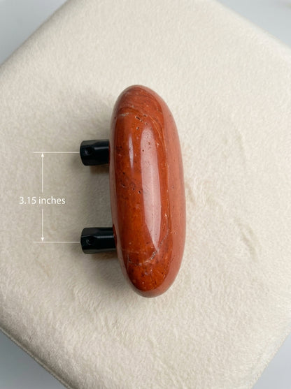 Teardrop Stone Pull - Hand-Polished Natural Stone Door Pull