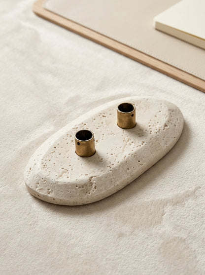 Pebble Slab Stone Pull - Rough Carved Natural Stone Pull