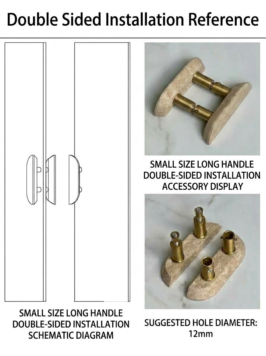 Single-sided installation reference - installation diagram, parts reference and accessories display