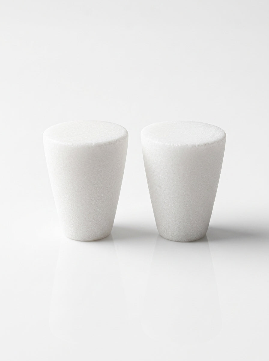 Yukixstone Bianco Marble natural stone cone knob - hand-carved marble cabinet knob for drawers and cabinet doors