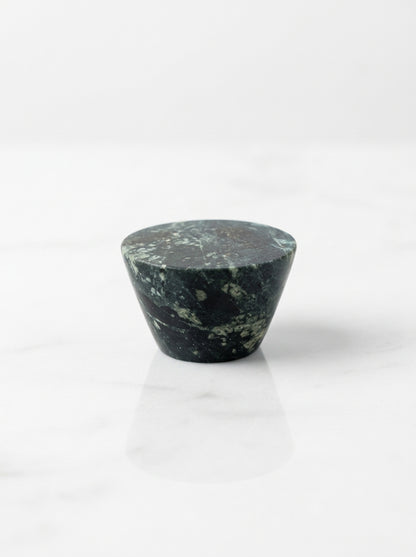 Yukixstone Emerald Green natural stone cabinet knob — cone-shaped marble dresser knob