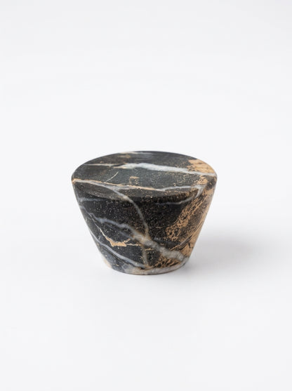 Yukixstone Portoro Gold natural stone cabinet knob — cone-shaped marble dresser knob
