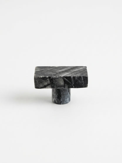 Yukixstone Black Forest natural stone wall hook - hand-carved marble robe hook for towels, robes and entryway walls